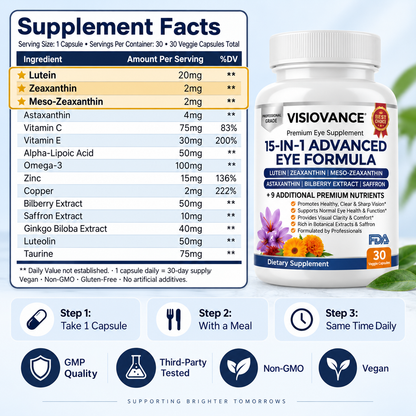 VisioVance 15 in 1 Advanced Eye Formula